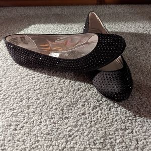 Black Shimmer Flats